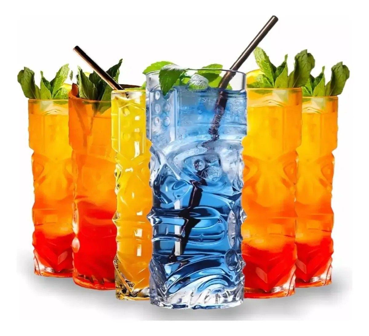 Pack 6 Unidades De Vasos Tiki Para Coctel 420ml-1