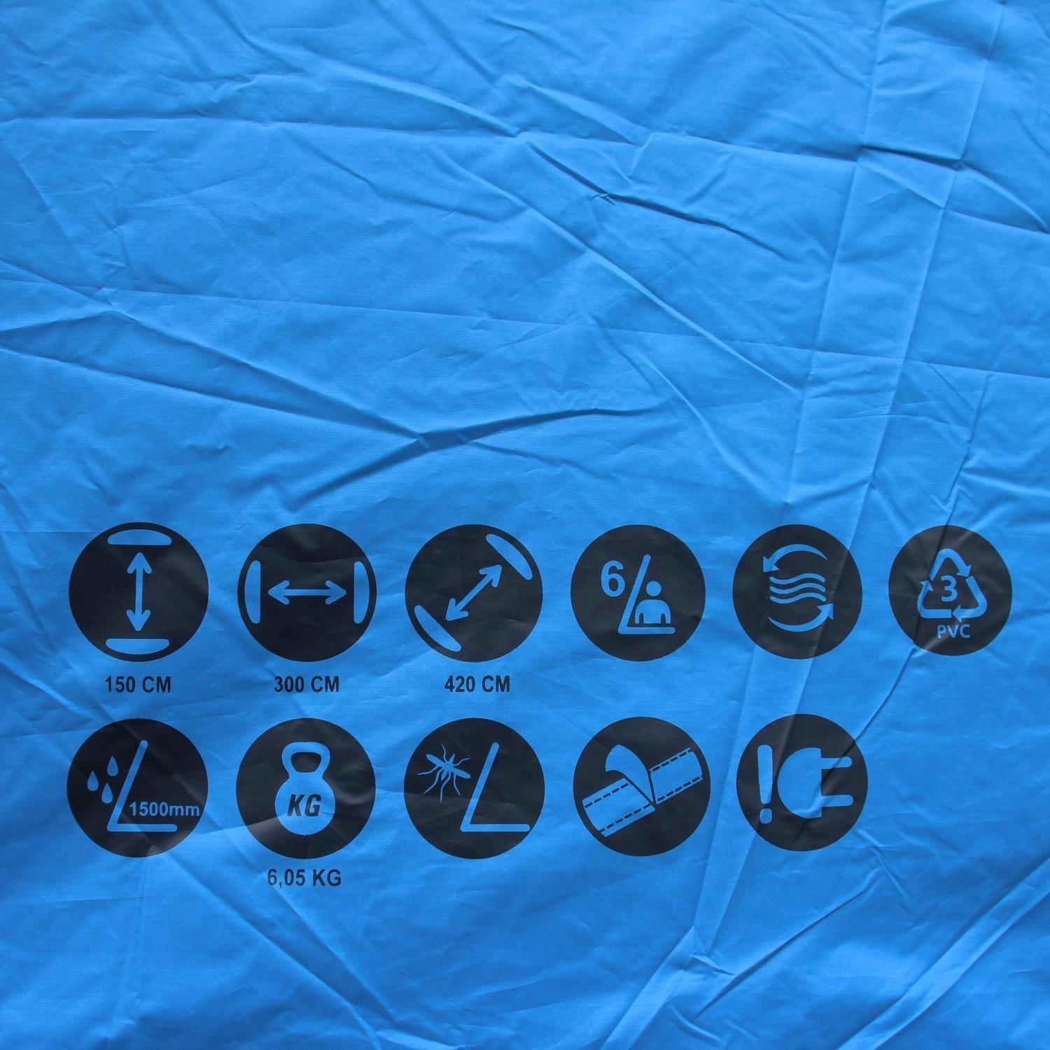 Carpa Klimber 6 Personas Modelo Kilimanjaro Color Azul-7