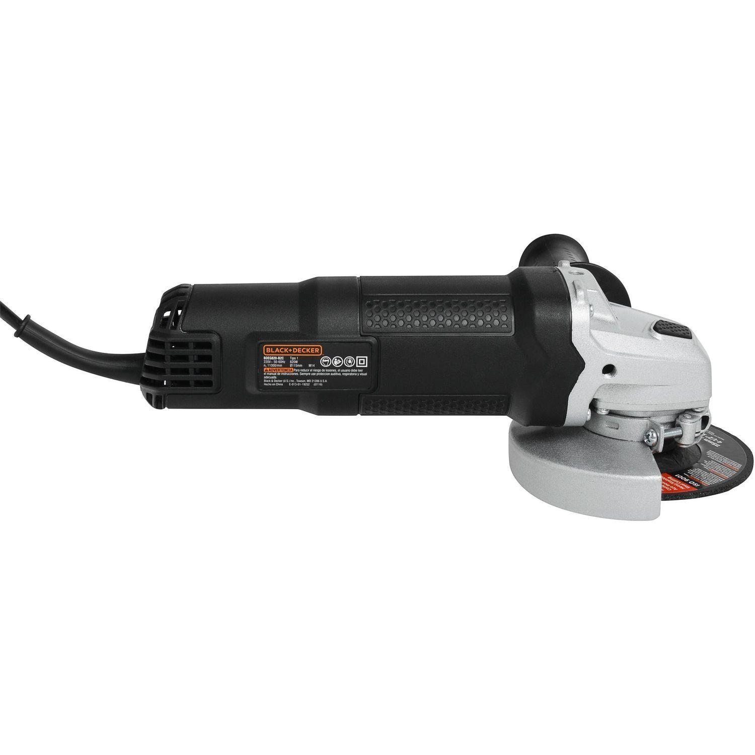 Esmeril/galletero Angular Eléctrico 4 1/2 820w + 2 Discos Color Negro Frecuencia 50 Hz-5