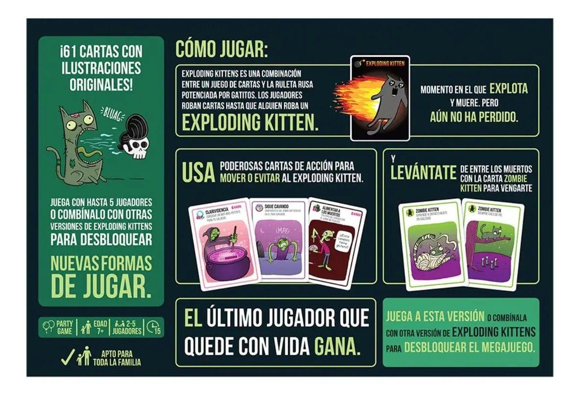 Juego De Mesa Exploding Kittens Zombie-6