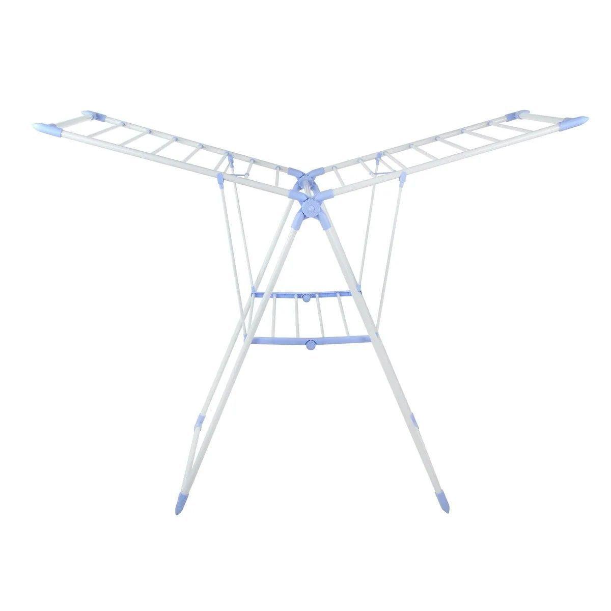 Tendedero De Ropa Con Bandeja Plegable Acero 156.5x61x97 Cm-1