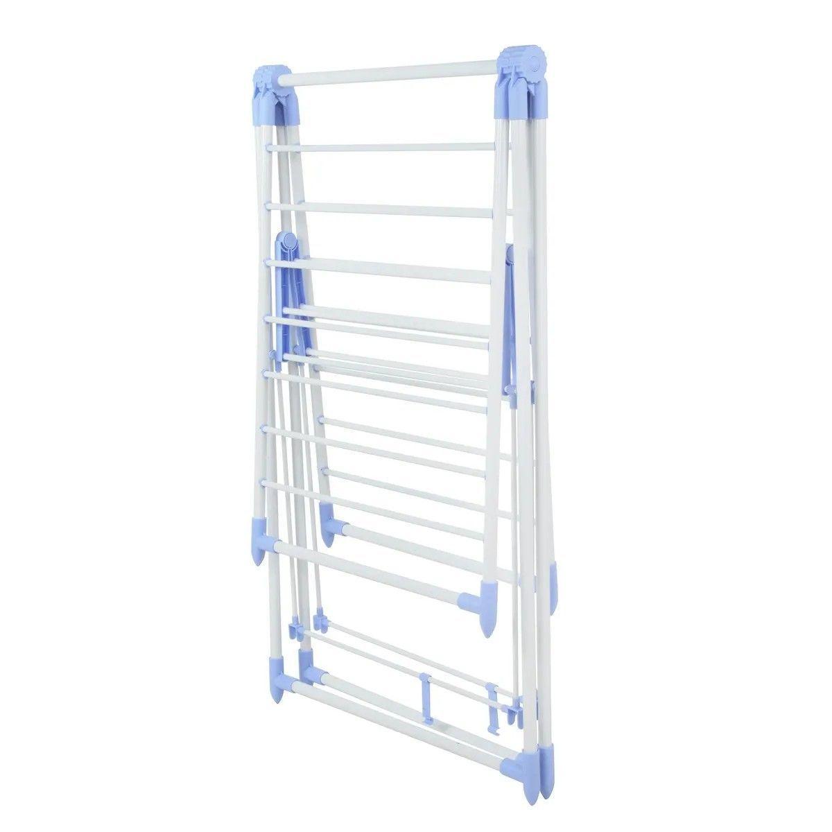 Tendedero De Ropa Con Bandeja Plegable Acero 156.5x61x97 Cm-2