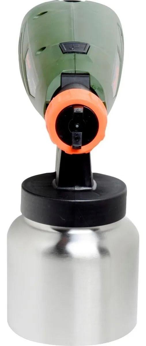 Pistola Para Pintar Eléctrica Bauker 500 W + 6 Accesorios Color Verde-4