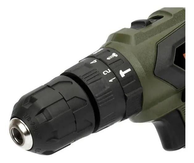 Taladro Percutor Atornillador Inalámbrico Bauker +accesorios Verde 50 Hz/60 Hz-2