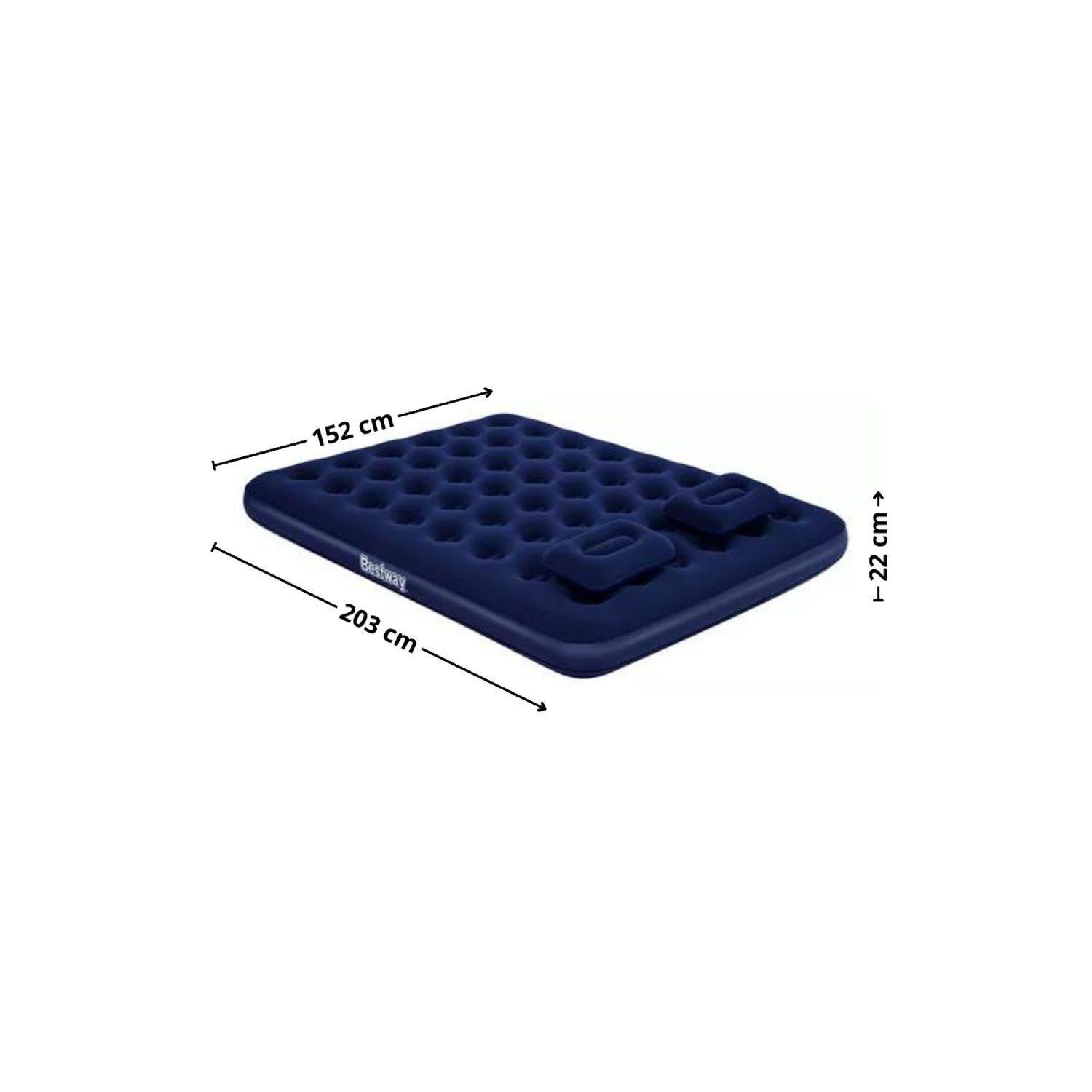 Colchon Inflable Doble 203x152x22cm + Inflador + 2 Almohadas-5