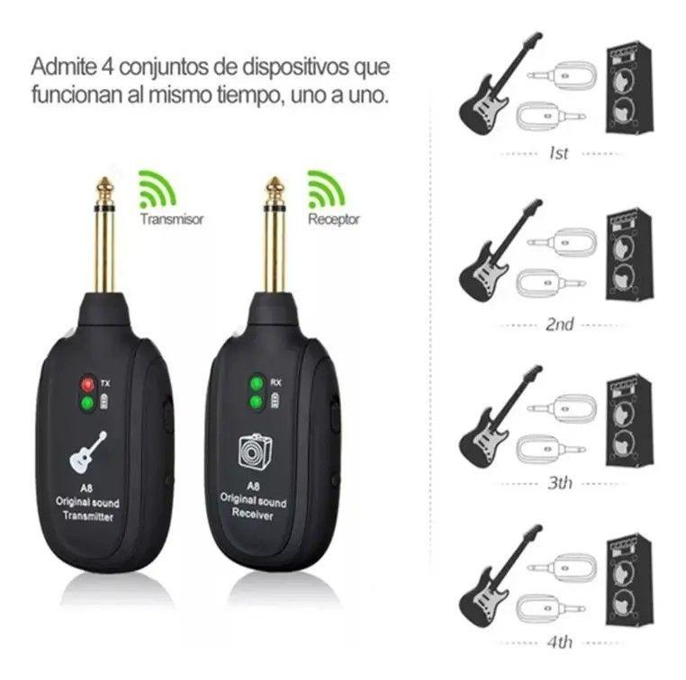 Transmisor Inalámbrico De Guitarra Eléctrica A8-4