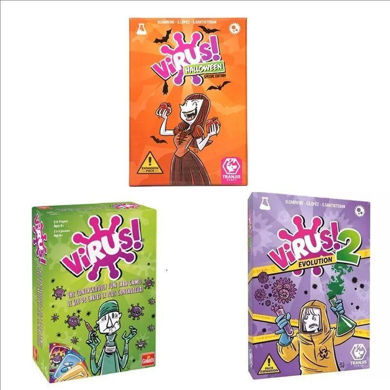 Pack Juego De Cartas Virus - Virus 1 +Virus 2 + HALLOWEEN-4
