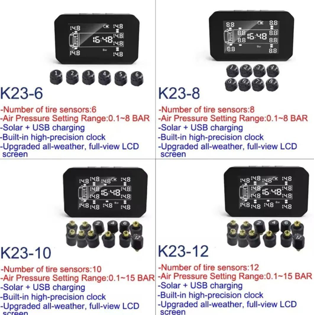 Sensor Solar Tpms Presión Neumáticos 8 Sensores Camión-6