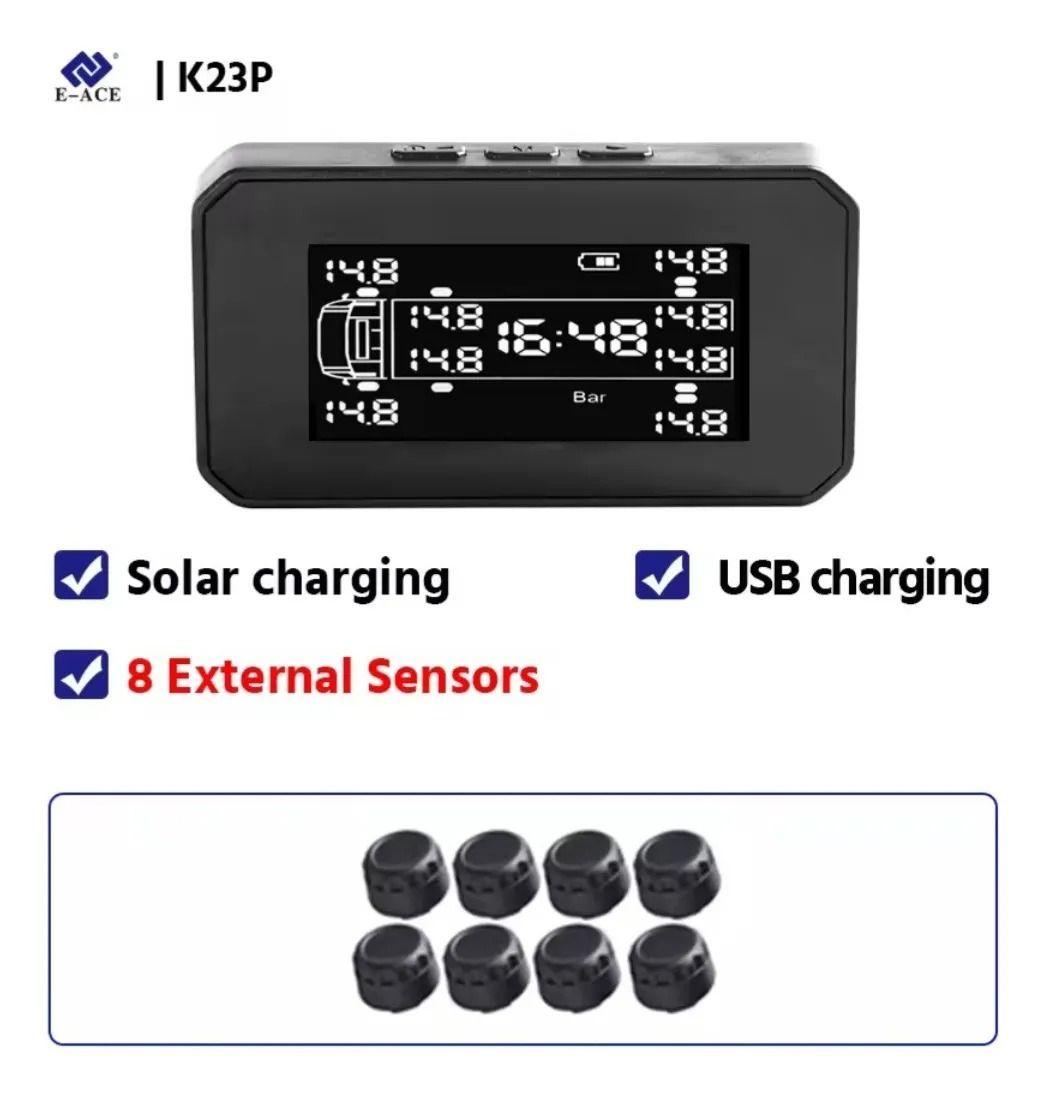 Sensor Solar Tpms Presión Neumáticos 8 Sensores Camión-7