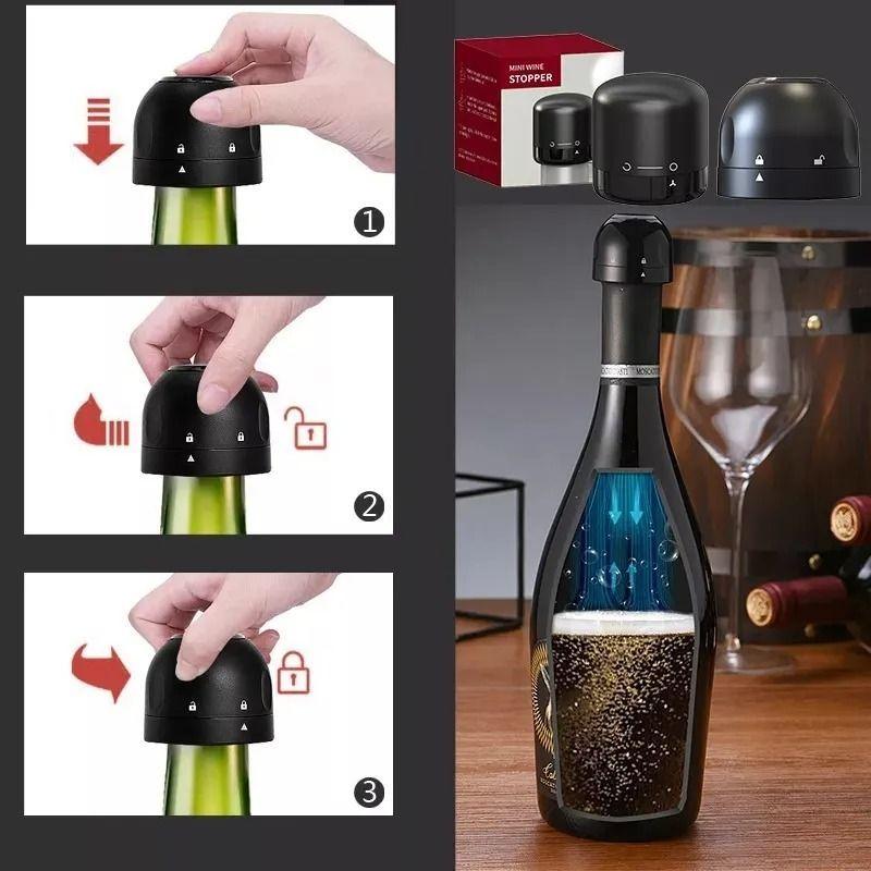 Tapon Hermético Al Vacio Para Botella De Espumante Champagne-3