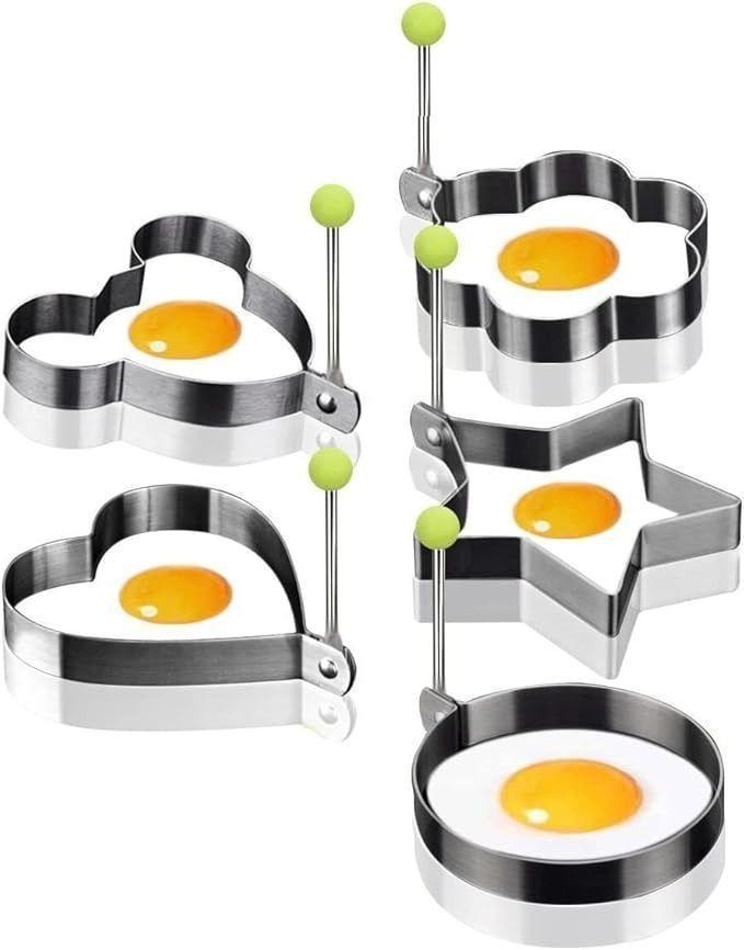 Pack X5 Diseños Moldes Para Hacer Huevos Fritos Cocina-3