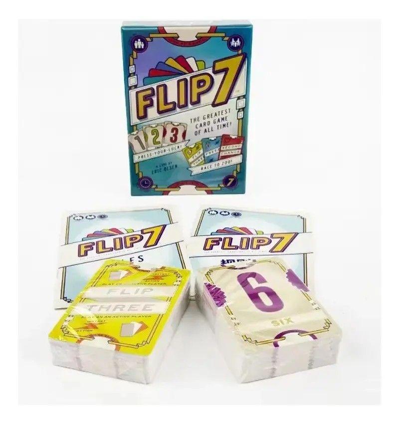 Juego De Cartas Flip 7 Estratégico Y Explosivo Caja Dura-3