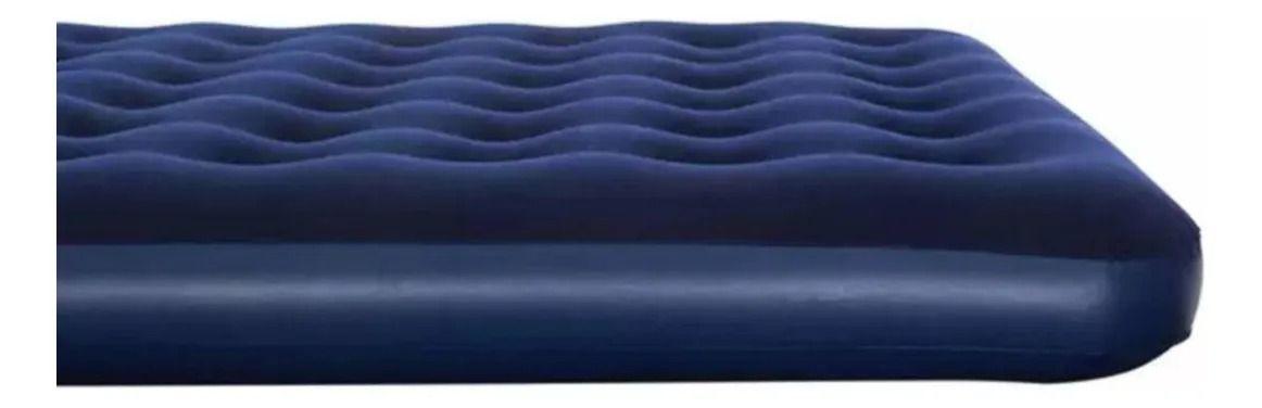 Colchón Inflable Bestway Pavillo 2plazas +almohada +inflador Azul-2