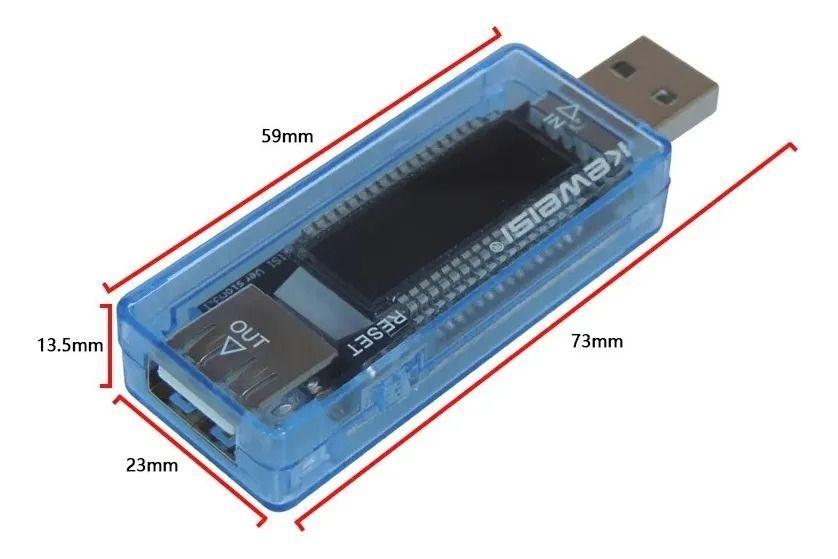 Medidor Probador Corriente Voltaje Potencia Capacidad USB-3