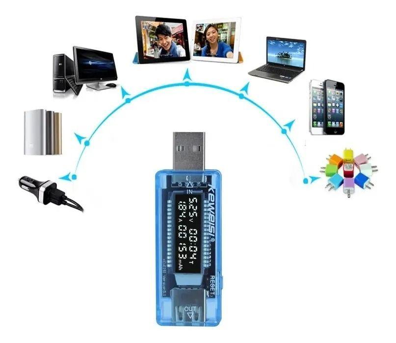 Medidor Probador Corriente Voltaje Potencia Capacidad USB-4