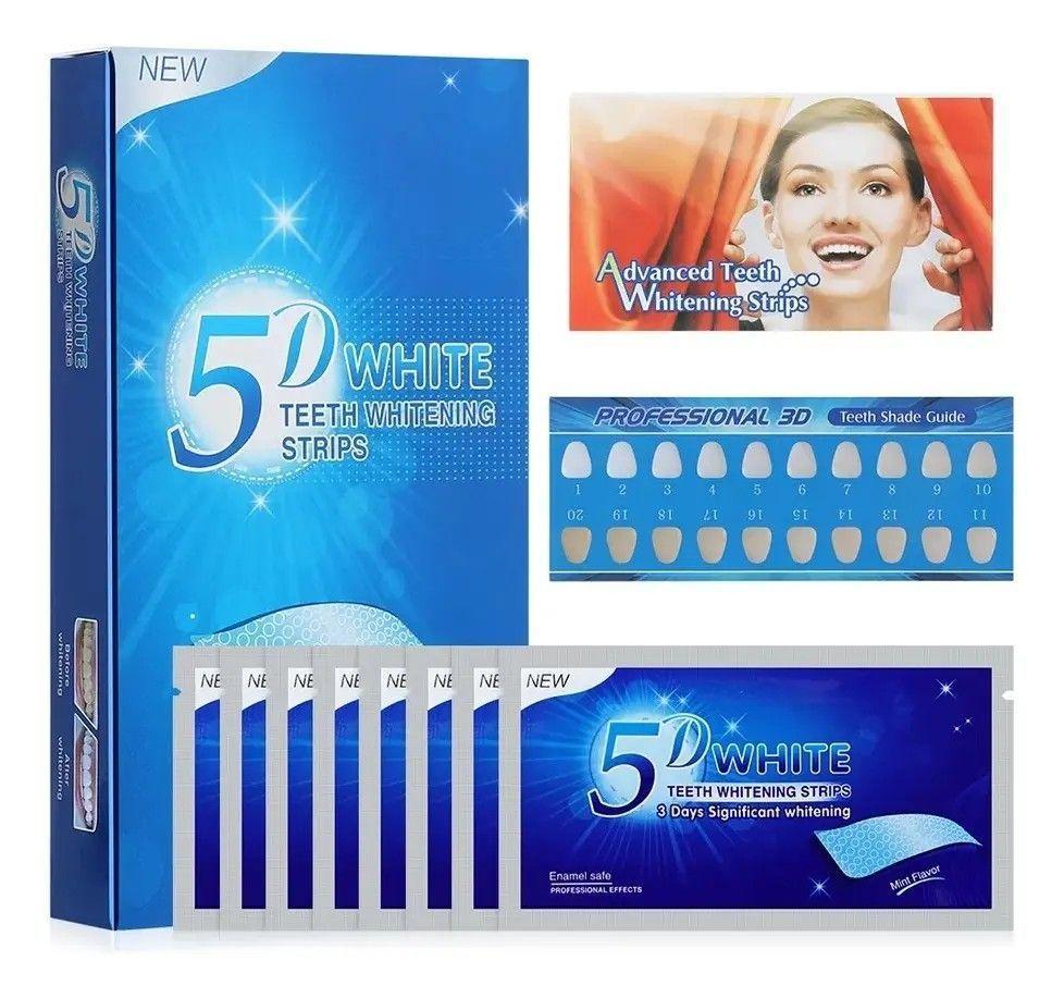 Caja Tiras Blanqueamiento 5d Advanced Teeth Whitening Strips-2