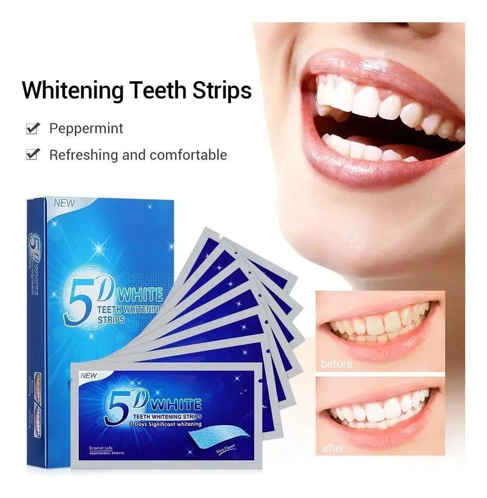 Caja Tiras Blanqueamiento 5d Advanced Teeth Whitening Strips-3