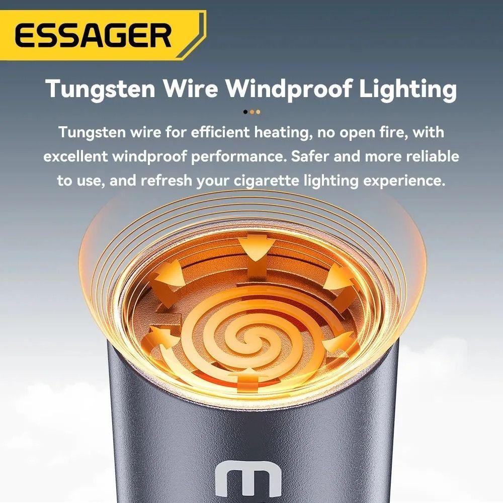 Encendedor Llavero Usb-c Essager De Tungsteno-3
