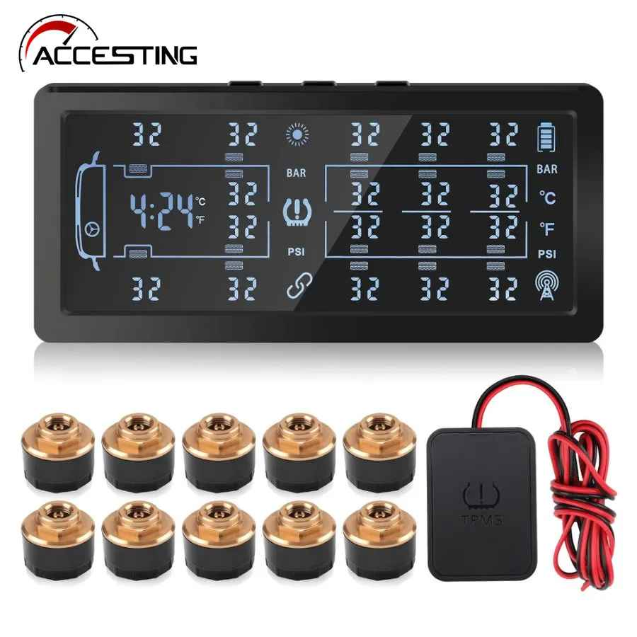 Sensor Monitoreo De Presión De Neumáticos 10 Sensores Tpms  -5