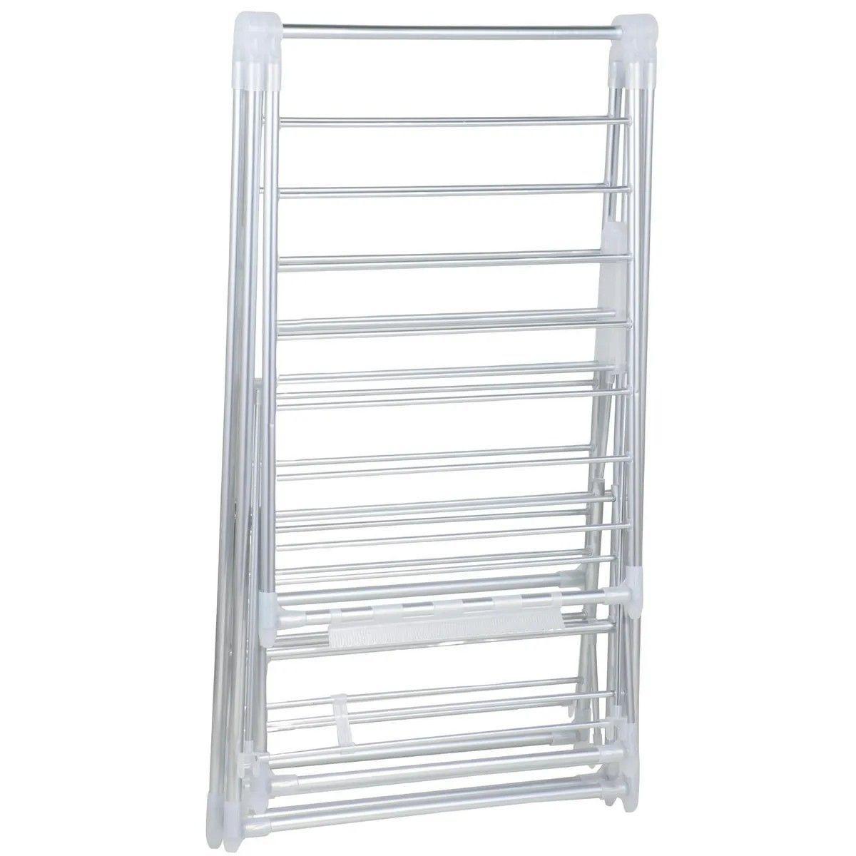 Tendedero De Ropa Doble Piso Aluminio 156x61x97 Cm Blanco-3