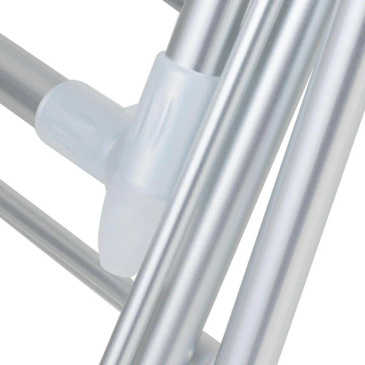 Tendedero De Ropa Doble Piso Aluminio 156x61x97 Cm Blanco-4