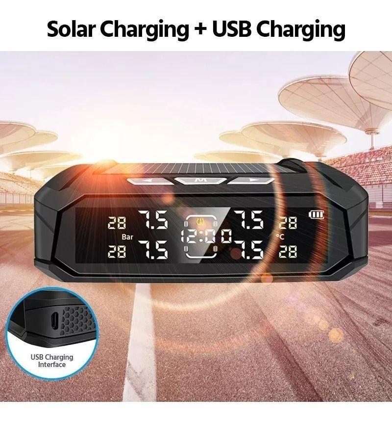 Sensor Solar Presion Neumaticos De Auto 6 Sensores-2