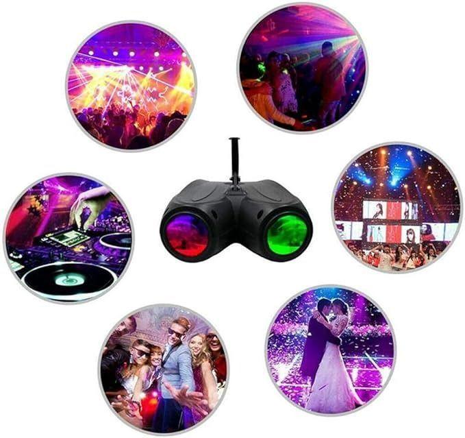 Luz Disco 128 Led Rgb Láser Doble Cabezal Fiesta 20w-2