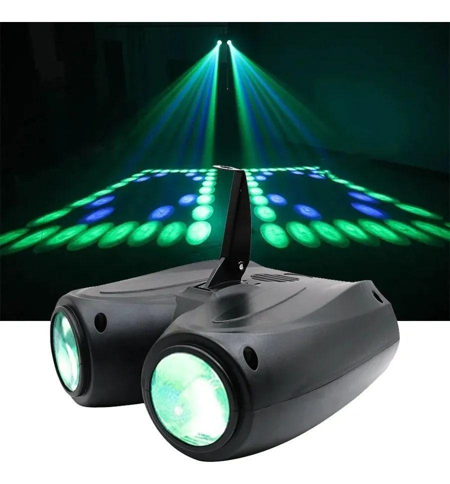 Luz Disco 128 Led Rgb Láser Doble Cabezal Fiesta 20w-4