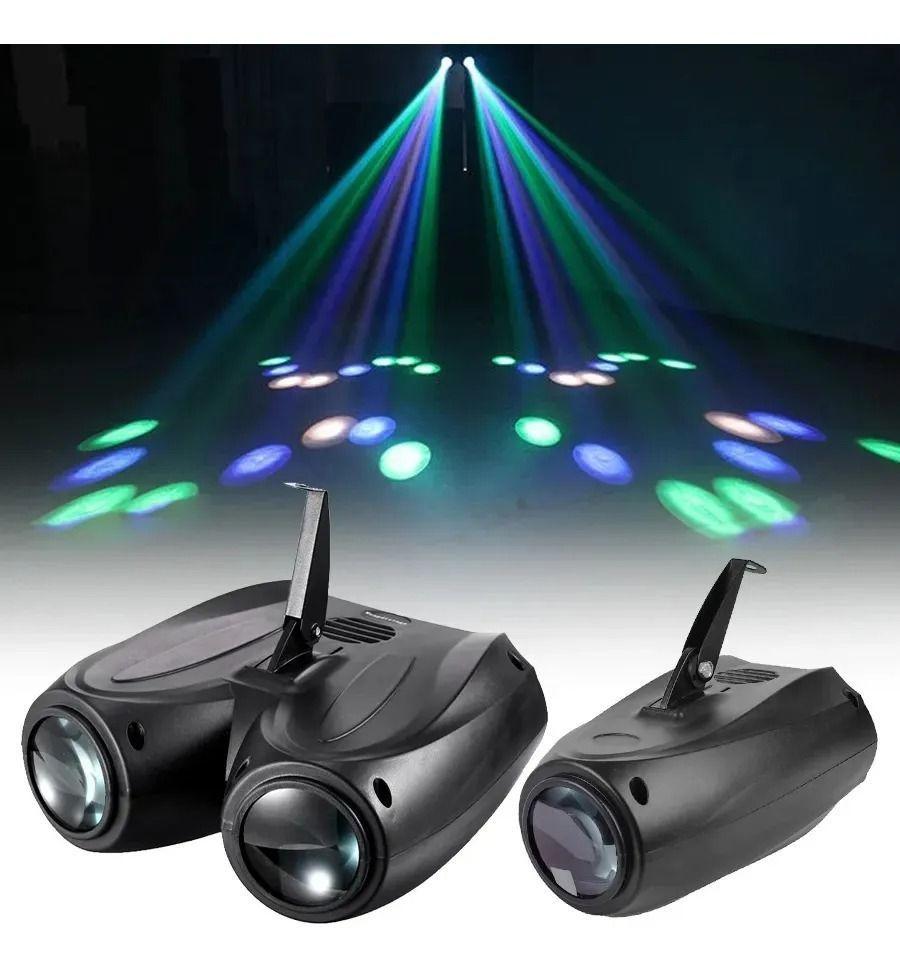 Luz Disco 128 Led Rgb Láser Doble Cabezal Fiesta 20w-5