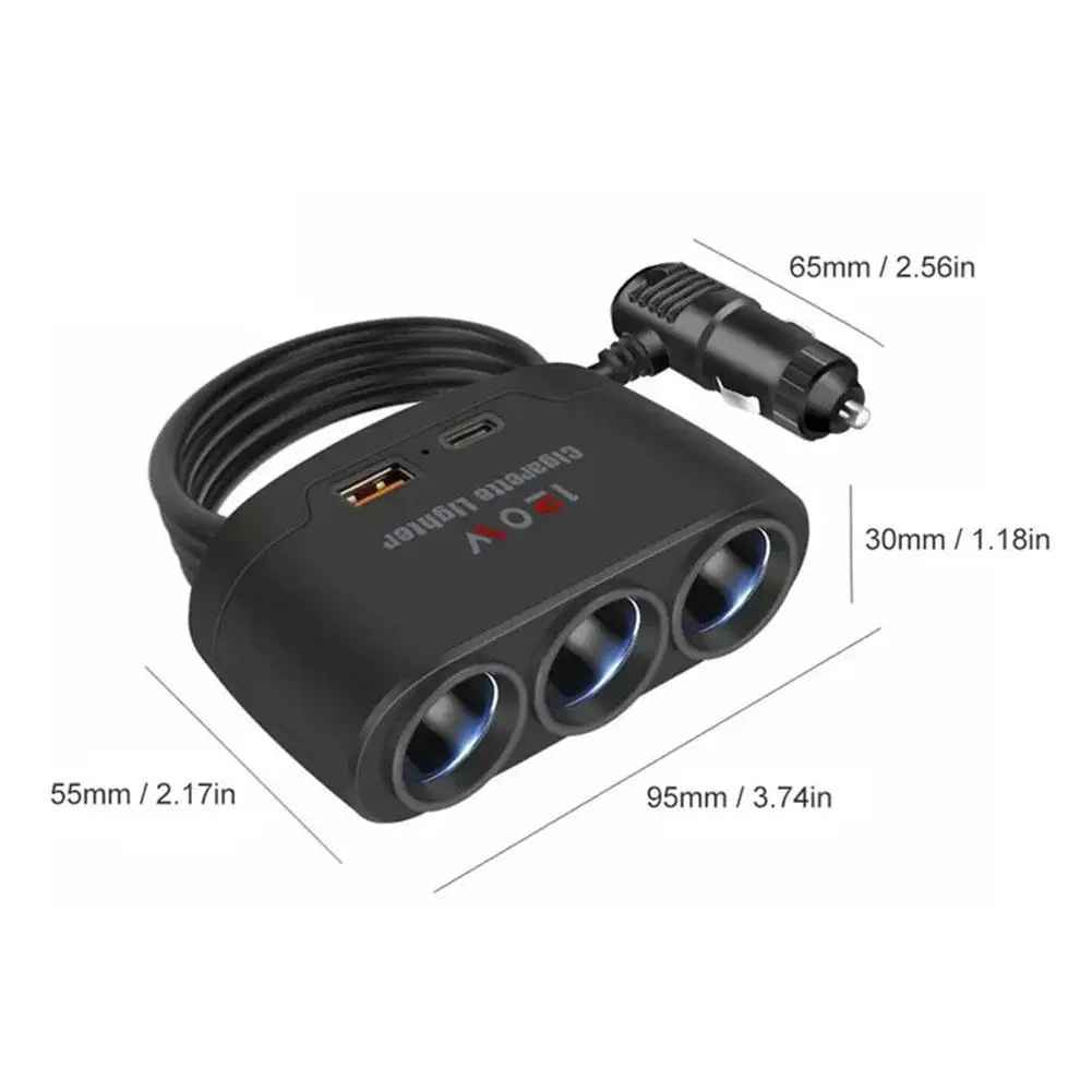 Enchufe Usb Dual 3 En 1 Cargador Y Encendedor Para Autos-5