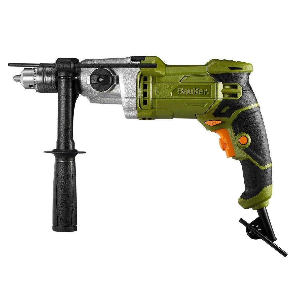 Taladro Percutor Eléctrico 13 mm 1050W 220 Con Maleta Bauker-2