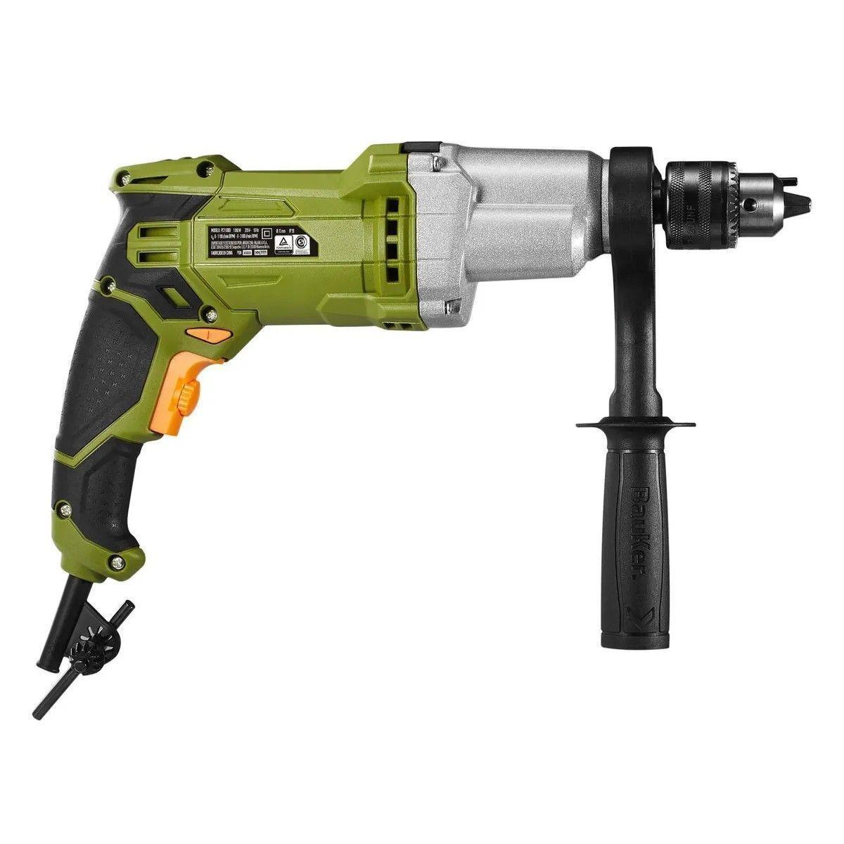 Taladro Percutor Eléctrico 13 mm 1050W 220 Con Maleta Bauker-3