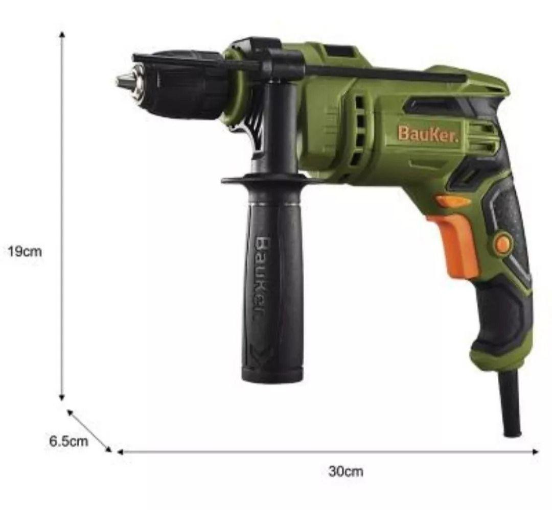 Taladro Percutor Eléctrico Bauker 650w 10mm Color Verde-4