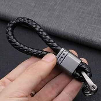 Llavero De Cuerda Cuero Pu Tejido Accesorio Moda Coche Auto-5