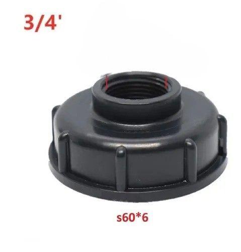 Pack Tapa Roscada S60x6 Tanque Ibc Bidón + Llave 3/4 Jardín-3