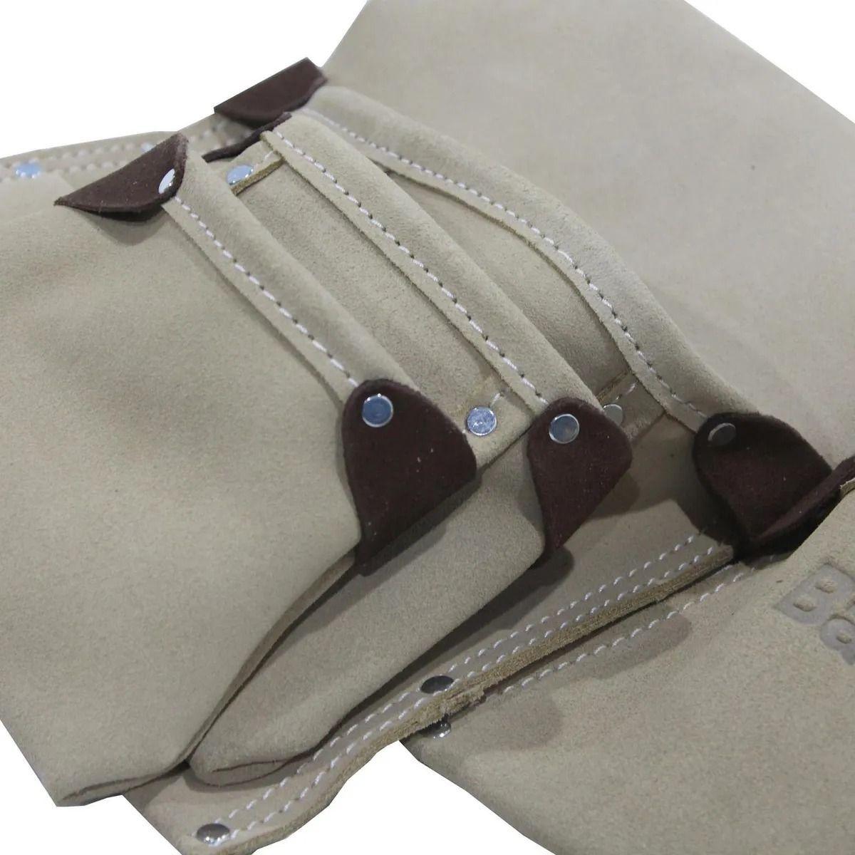 Cinturón Porta Herramientas 13 Bolsillos Color Cuero Bauker -4