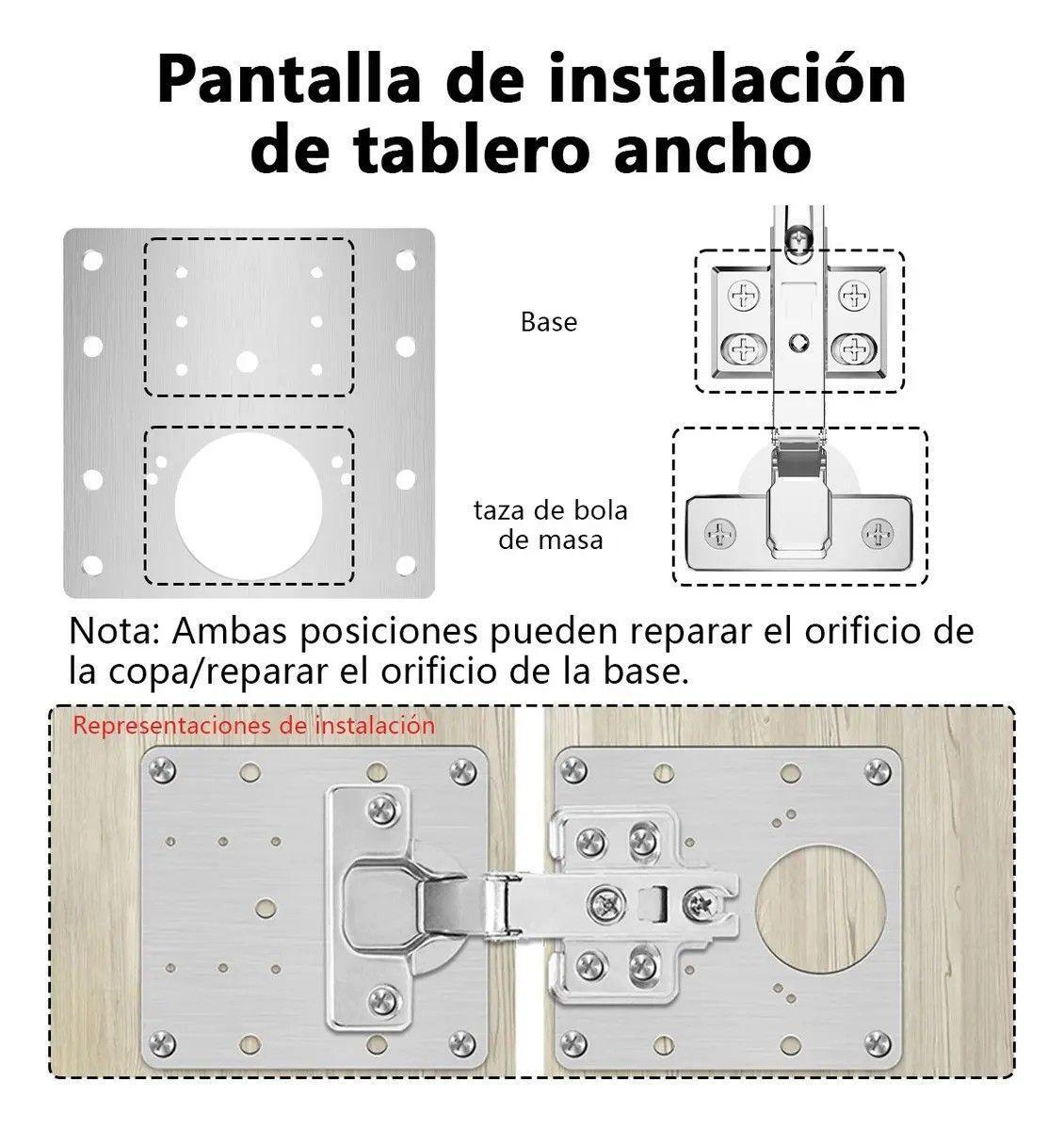 Platinas Para Reparación De Bisagra Puerta  -6