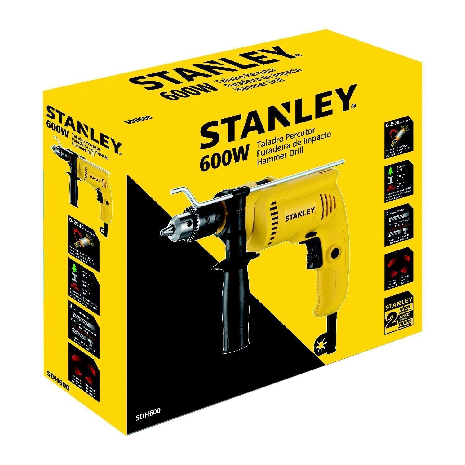 Taladro Percutor Electrico Stanley 13mm 600w Sdh600-b2c-3