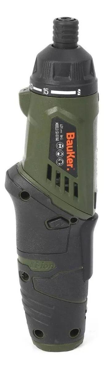 Bauker Atornillador Inalámbrico 4v + 29 Accesorios Color Con Cargador Usb 220v-3