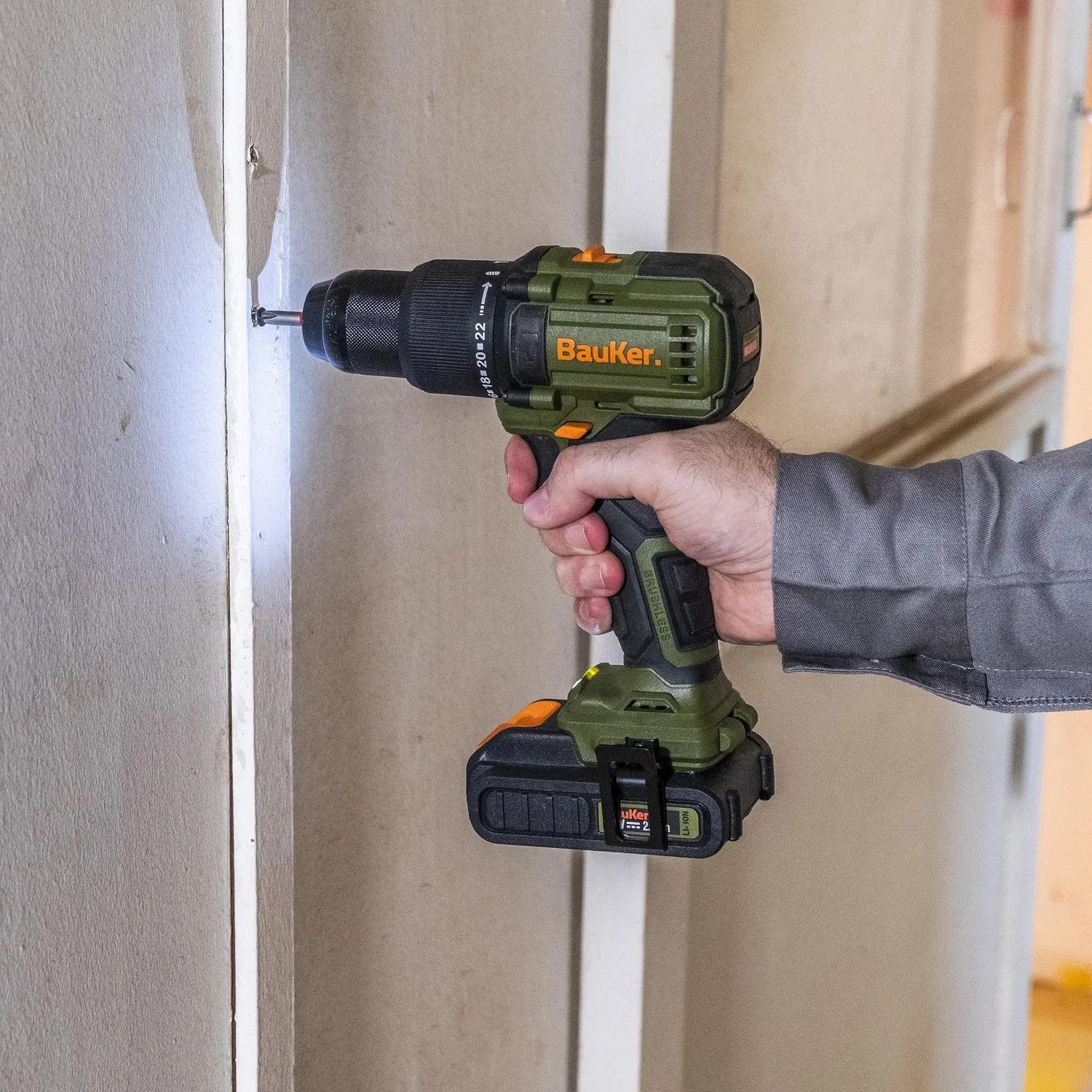 Taladro Percutor Inalámbrico 13 mm 20 V Brushles + 1 Batería 2AH + Cargador-4