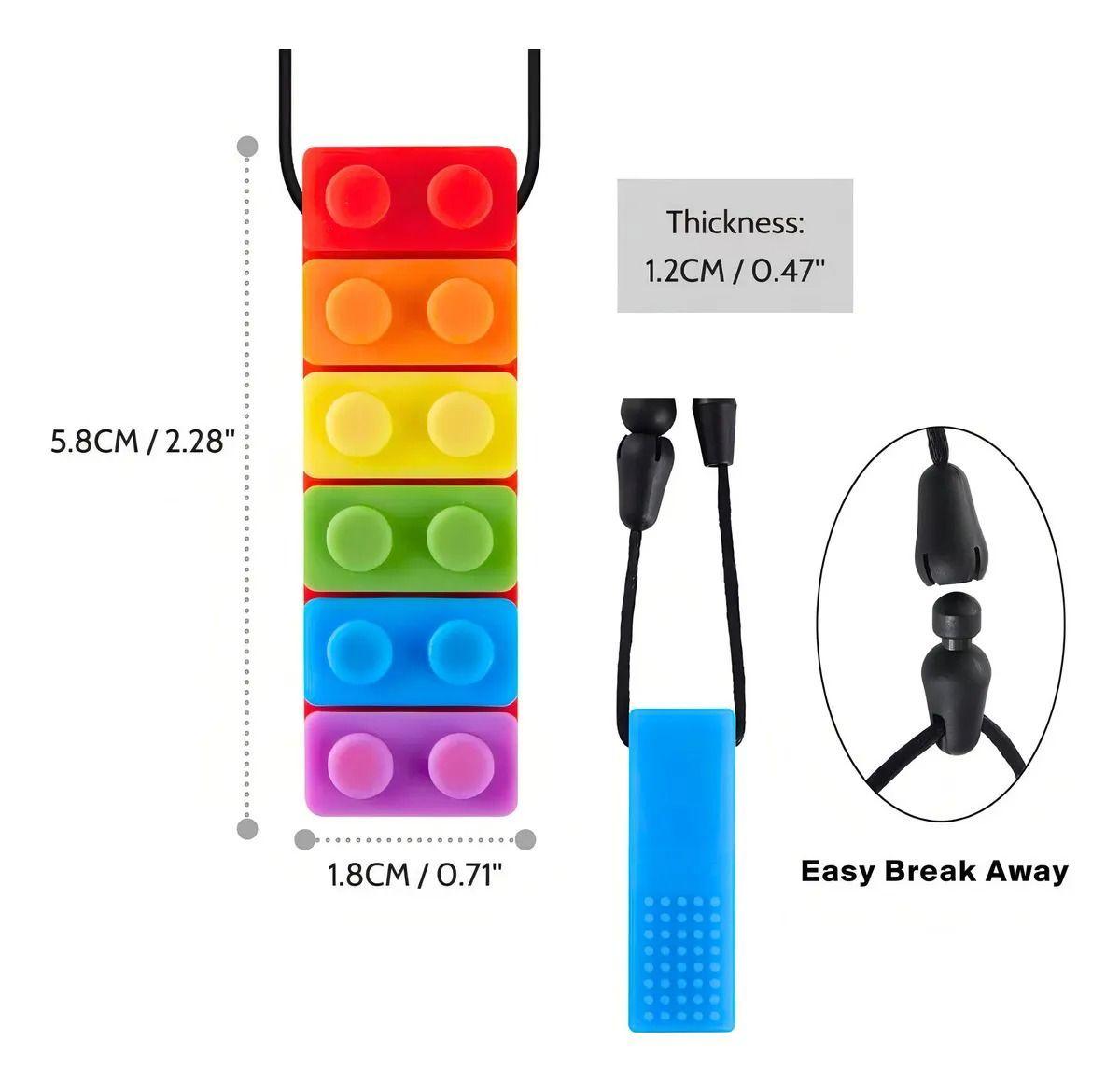 Pack 5 Collar Mordedores Sensorial Autismo Ansiedad Estres-3