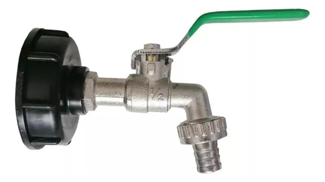 Pack Tapa Roscada S60x6 Tanque Ibc Bidon + Llave 1/2 Jardin-2