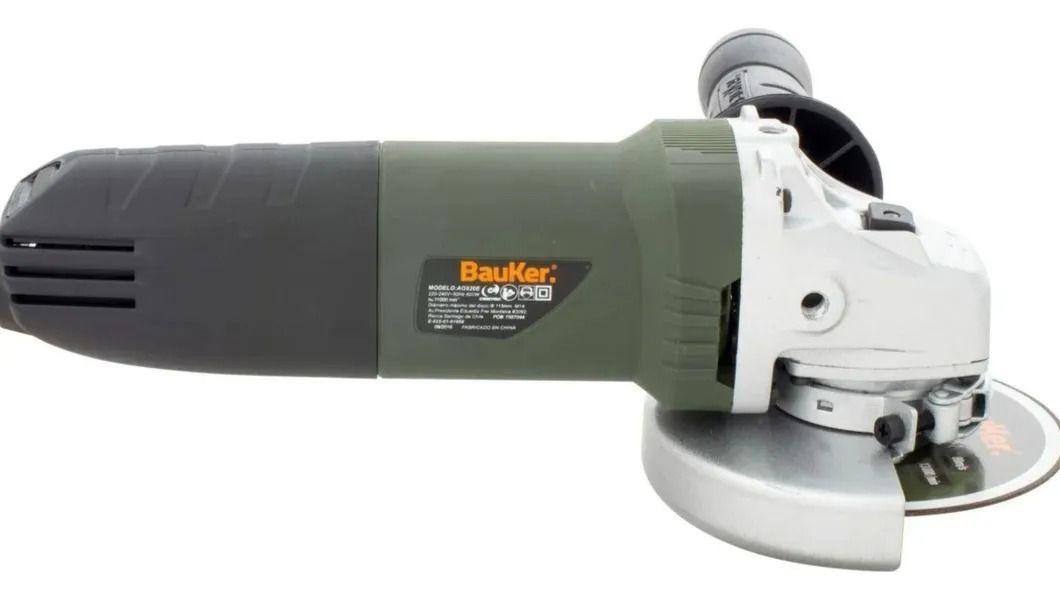 Esmeril Angular Bauker Con Maleta 4,5 820w + 20 Discos-1