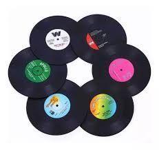Posavasos De Vinilos - 6 Posavasos De Disco Moda Estilo Bar-2