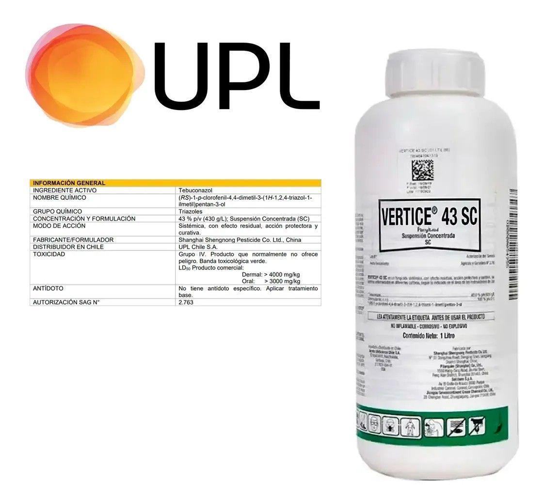 Fungicida Vertice 43 Sc 1 Litro Tebuconazol 43%-4