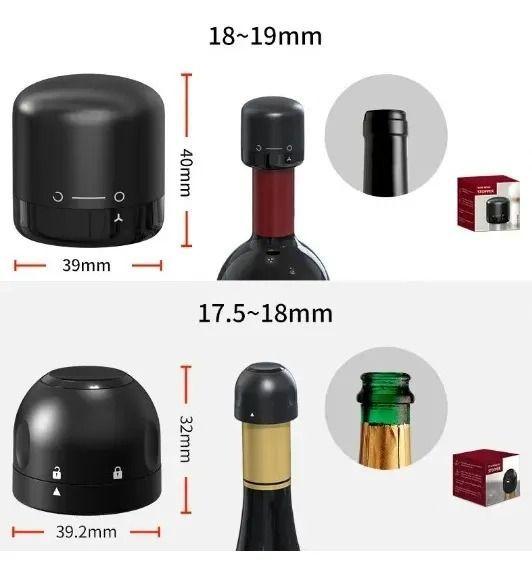 X2 Tapon Hermético Para Botella De Espumante Y Vino-5