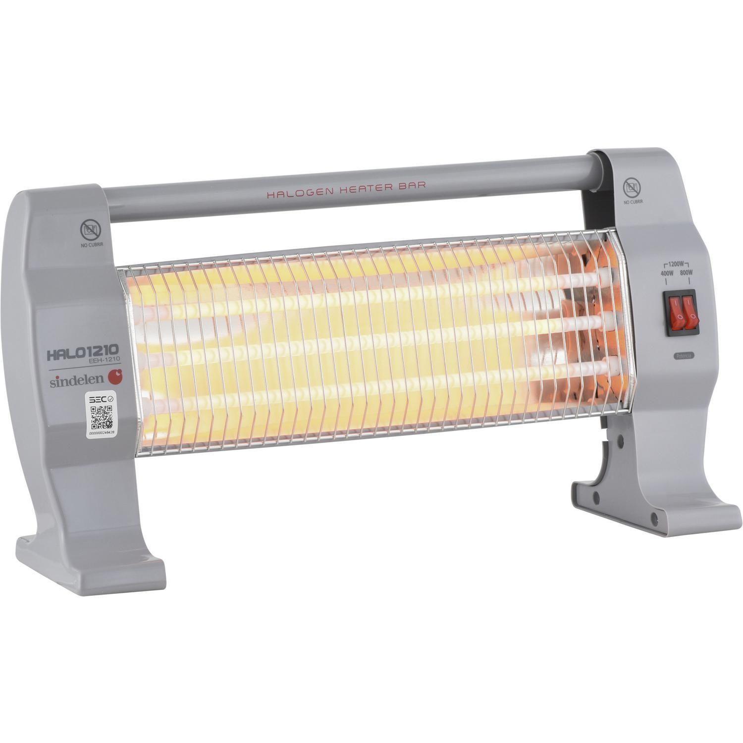 Calefactor Halógeno 1.200w Sindelen Eeh-1210gr Color Gris-4