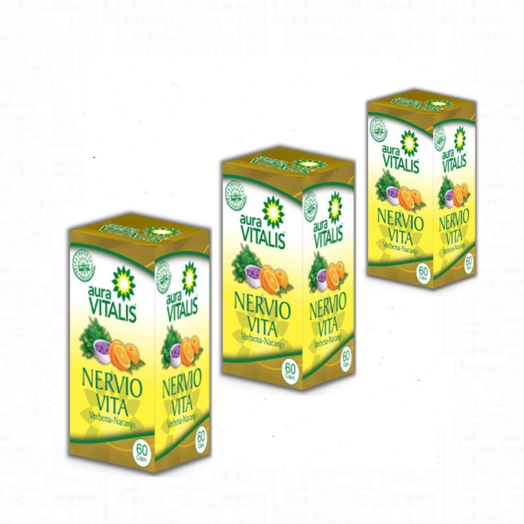 Nervio Vita 3 Frascos 60 Caps C/u Melisa Naranjo Lavanda A.v-0