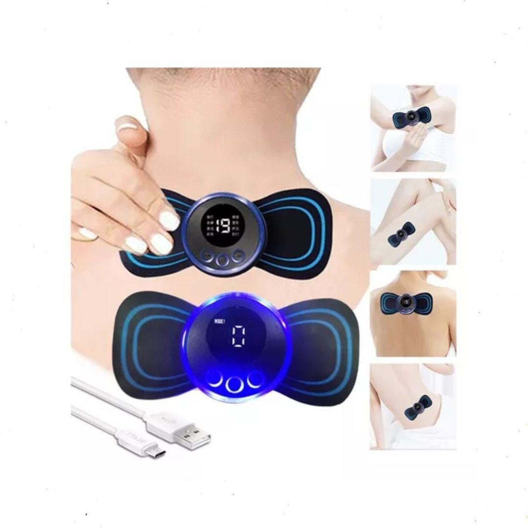 Mini Masajeador Eléctrico Con Pegatina Inteligente Masaje Color Negro-4