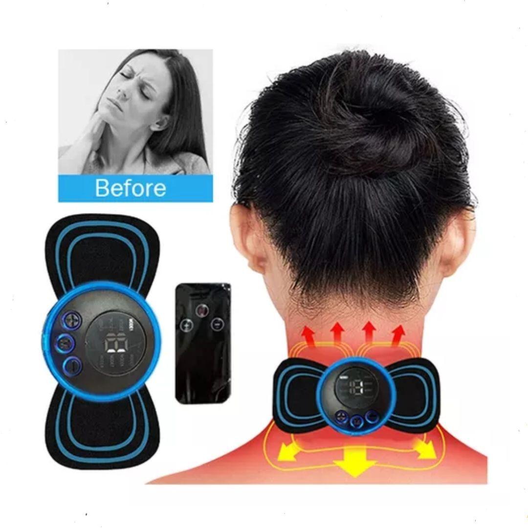 Mini Masajeador Eléctrico Con Pegatina Inteligente Masaje Color Negro-5